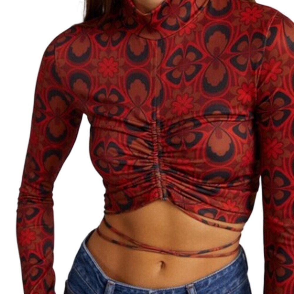 Bershka Retro Cropped Women's Top Size S